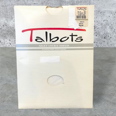 Talbots SILKY LYCRA SHEER Pantyhose CONTROL TOP Color WHITE Womens Size B